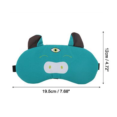 Soft Cute Expression Sleep Mask Green Eye Shade Cover for Light Meditation 1 Pc