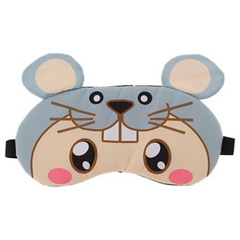 Soft Cartoon Mouse Eyes Sleep Mask Gray Eye Shade Cover for Rest for Travel 1 pc