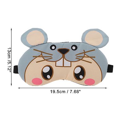 Soft Cartoon Mouse Eyes Sleep Mask Gray Eye Shade Cover for Rest for Travel 1 Pc