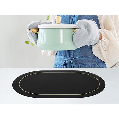 Set of 6 Placemats, Faux Leather Placemats for Kitchen Dining Table Decor, Table Placemats