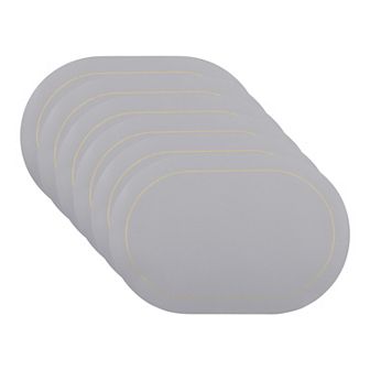 Set of 6 Placemats, Faux Leather Placemats for Kitchen Dining Table Decor, Table Placemats