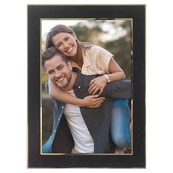 1 pc Modern Picture Frame Brushed Aluminum Metal Photo Frame with Real Glass, Display