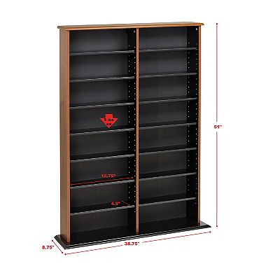 Prepac Double Width Multimedia Wall Storage