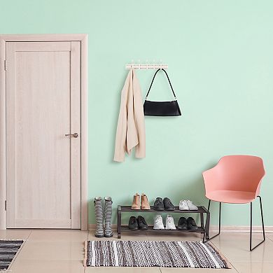 1 Pack Coat Rack Wall Mount, Solid Coat Hook, Hat Rack, Wall Hooks for Hanging with 5 Hooks