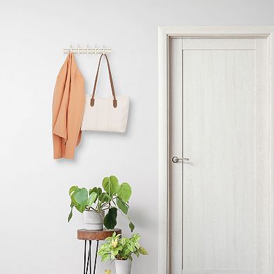 1 Pack Coat Rack Wall Mount, Solid Coat Hook, Hat Rack, Wall Hooks for Hanging with 5 Hooks