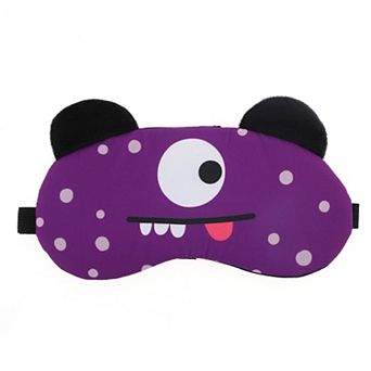Soft Cartoon Monsters Sleep Mask Purple Eye Shade Cover for Light Meditation 1 pc