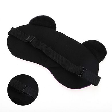 Soft Cartoon Monsters Sleep Mask Purple Eye Shade Cover for Light Meditation 1Pc