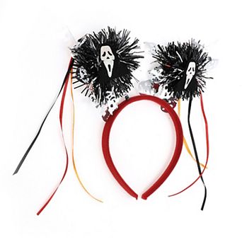 Classic Masks Pattern Headband 4.72" Diameter Black Red 1 pc