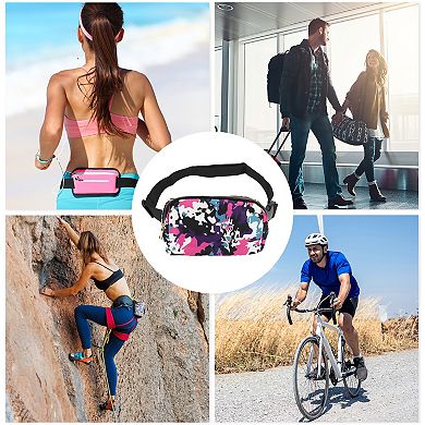 1 Pc Printed Running Waist Pack for Hiking Gym Assorted Color