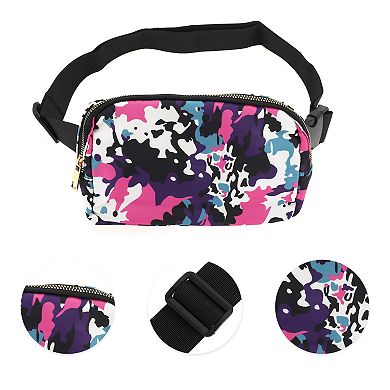 1 Pc Printed Running Waist Pack for Hiking Gym Assorted Color