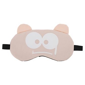 Soft Cartoon Frightened Sleep Mask Pink Eye Shade Cover for Travel for Rest 1 pc