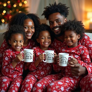 North Pole Milk and Cookie Co Christmas Mugs, Christmas Coffee Mugs 15oz