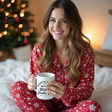 North Pole Milk and Cookie Co Christmas Mugs, Christmas Coffee Mugs 15oz