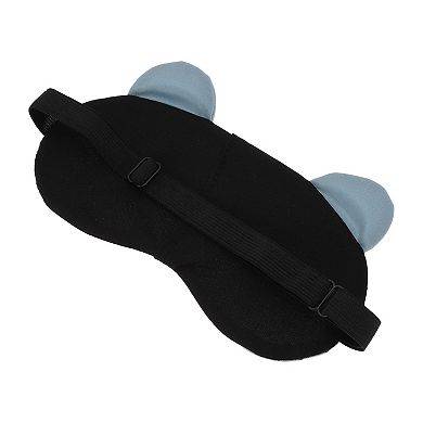 Soft Cute Cat Eyes Sleep Mask Gray White Eye Shade Cover for Rest for Travel