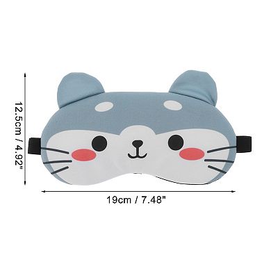 Soft Cute Cat Eyes Sleep Mask Gray White Eye Shade Cover for Rest for Travel