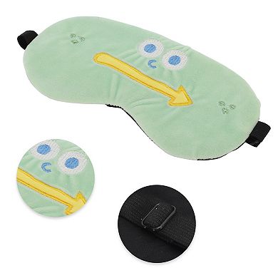 Soft Cartoon Arrow Sleep Mask Green Eye Shade Cover for Travel for Rest 1 Pc
