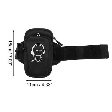 1 Pc Portable Sports Phone Holder Arm Bands for Hiking Gym Black