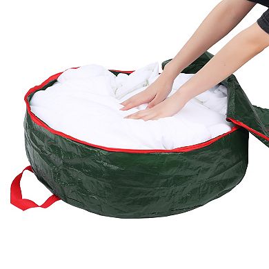 1 Pack Round Waterproof Storage Bags with Handles, Moving Bags for Clothes, Closet Organizers