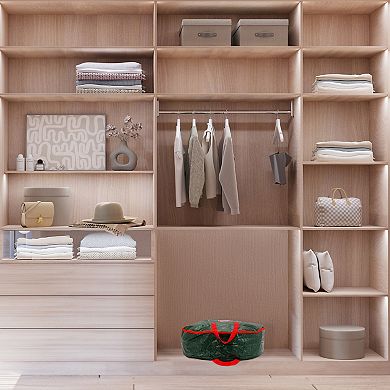 1 Pack Round Waterproof Storage Bags with Handles, Moving Bags for Clothes, Closet Organizers