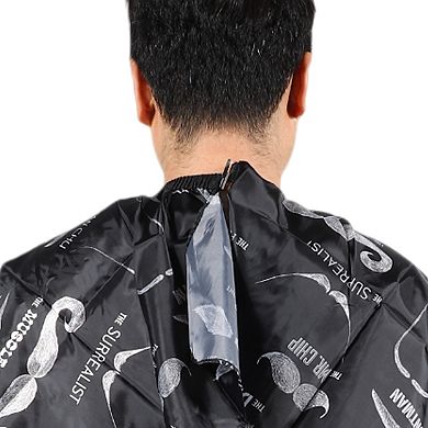Beards Pattern Hairdressing Cape for Barber Shop 64.96"x57.09" 1 Pc Black