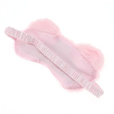 Soft Smiling Cat Eyes Sleep Mask Pink Eye Shade Cover for Rest for Travel 1 Pc