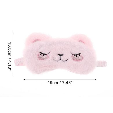 Soft Smiling Cat Eyes Sleep Mask Pink Eye Shade Cover for Rest for Travel 1 Pc