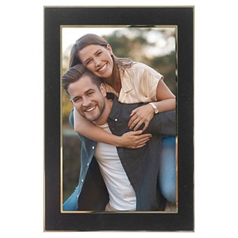 1 pc Modern Picture Frame Brushed Aluminum Metal Photo Frame with Real Glass, Display