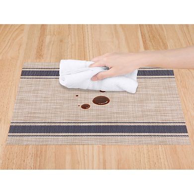 Placemats Set of 6 Vinyl Placemats for Kitchen Dining Table Decor Heat Resistant Table Placemats