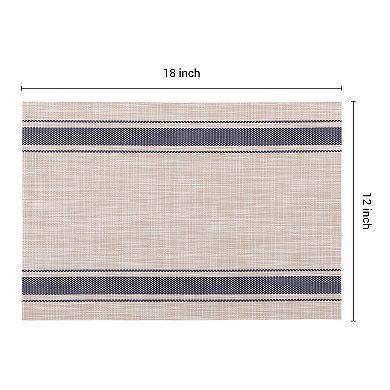 Placemats Set of 6 Vinyl Placemats for Kitchen Dining Table Decor Heat Resistant Table Placemats