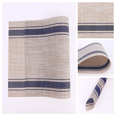 Placemats Set of 6 Vinyl Placemats for Kitchen Dining Table Decor Heat Resistant Table Placemats