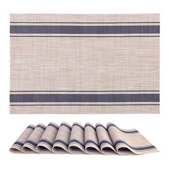 Placemats Set of 6 Vinyl Placemats for Kitchen Dining Table Decor Heat Resistant Table Placemats