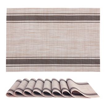Placemats Set of 6 Vinyl Placemats for Kitchen Dining Table Decor Heat Resistant Table Placemats