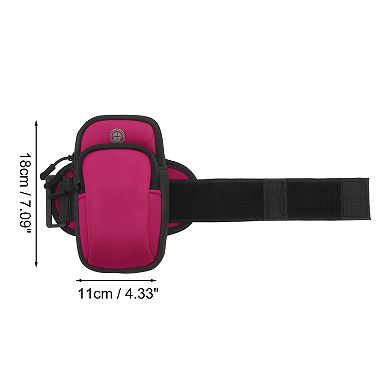 1 Pc Convenient Phone Holder Arm Bands with Zipper for Hiking Gym