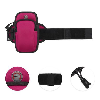 1 Pc Convenient Phone Holder Arm Bands with Zipper for Hiking Gym