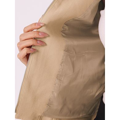 Cropped Jacket for Women's Collarless Casual Open Front Jackets