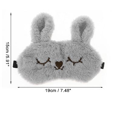Soft Rabbit Eyes Sleep Mask Gray Eye Shade Cover for Rest for Travel for Nap