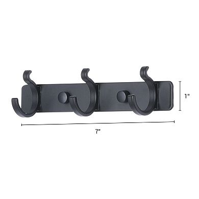 1 Pack Coat Rack Wall Mount, Metal Coat Hook, Hat Rack, Wall Hooks for Hanging with 3 Hooks