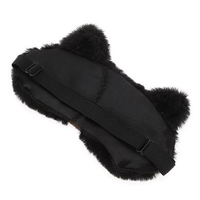 Soft Fox Eyes Sleep Mask Black Eye Shade Cover for Rest for Travel for Nap 1 Pc