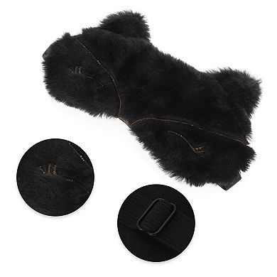 Soft Fox Eyes Sleep Mask Black Eye Shade Cover for Rest for Travel for Nap 1 Pc