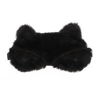 Soft Fox Eyes Sleep Mask Black Eye Shade Cover for Rest for Travel for Nap 1 pc