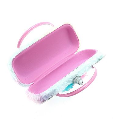 Flower Cartoon Eyeglasses Case 6.69"x3.15"x2.17" Assorted Color 1 Pc
