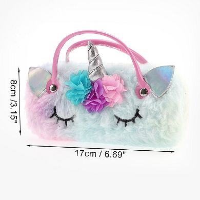 Flower Cartoon Eyeglasses Case 6.69"x3.15"x2.17" Assorted Color 1 Pc