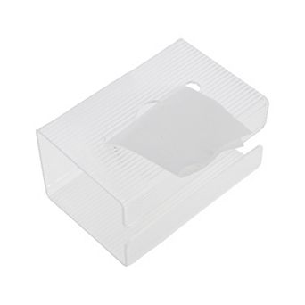 1 pc Large Vertical Lines Tissue Box Cover for Bedroom Table Clear