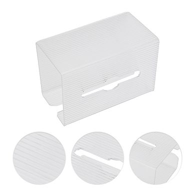 1 Pc Large Vertical Lines Tissue Box Cover for Bedroom Table Clear