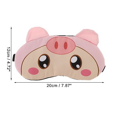 Soft Cartoon Pig Eyes Sleep Mask Pink Eye Shade Cover for Rest for Travel 1 Pc