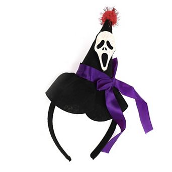 Classic Ghost Face Pattern Headband Black Purple 1 pc
