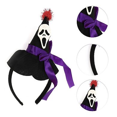 Classic Ghost Face Pattern Headband Black Purple 1 Pc