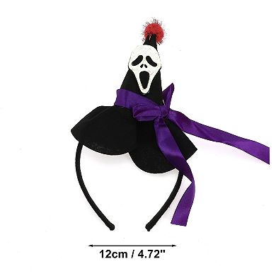 Classic Ghost Face Pattern Headband Black Purple 1 Pc