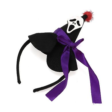 Classic Ghost Face Pattern Headband Black Purple 1 Pc