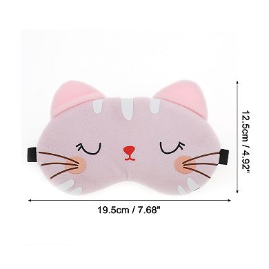 Soft Cartoon Cat Sleep Mask Pink Eye Shade Cover for Light Meditation 1 Pc